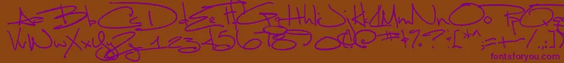 Lunabar ffy Font – Purple Fonts on Brown Background