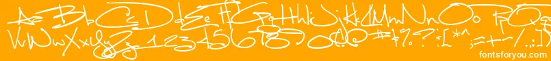 Шрифт Lunabar ffy – белые шрифты на оранжевом фоне