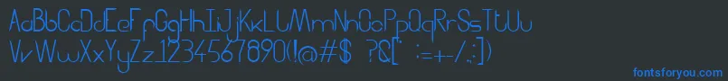 Aggressor Font – Blue Fonts on Black Background