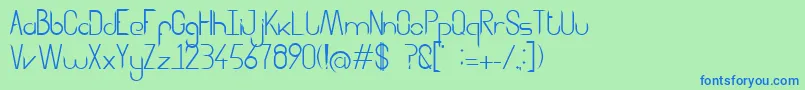 Aggressor Font – Blue Fonts on Green Background