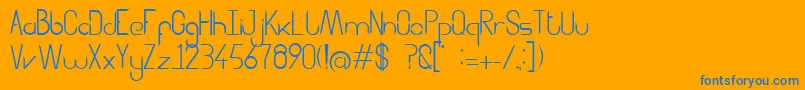 Aggressor Font – Blue Fonts on Orange Background