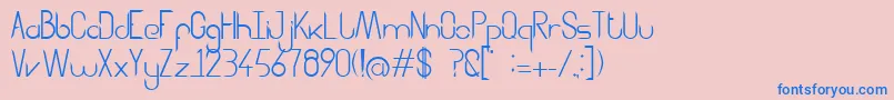 Aggressor Font – Blue Fonts on Pink Background