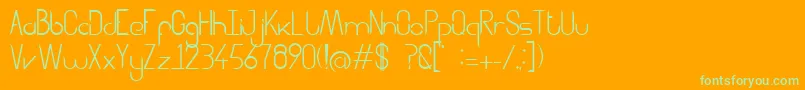 Aggressor Font – Green Fonts on Orange Background