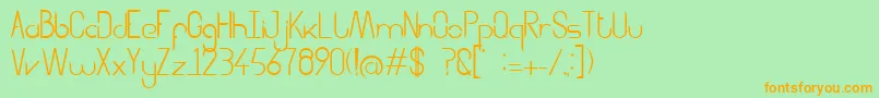 Aggressor Font – Orange Fonts on Green Background