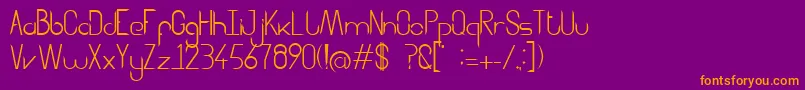 Aggressor Font – Orange Fonts on Purple Background