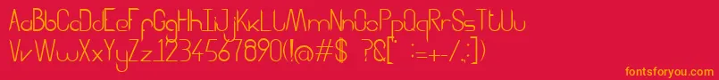Aggressor Font – Orange Fonts on Red Background