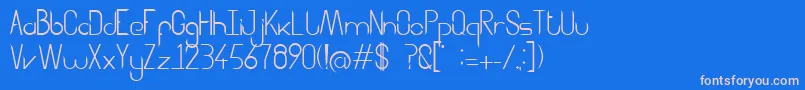 Aggressor Font – Pink Fonts on Blue Background
