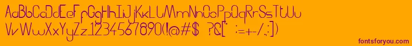 Aggressor Font – Purple Fonts on Orange Background