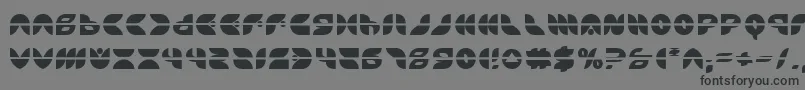 フォントPuff Angel Laser – 黒い文字の灰色の背景
