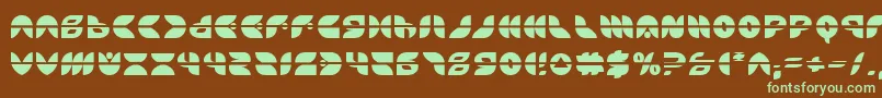 Puff Angel Laser-fontti – vihreät fontit ruskealla taustalla