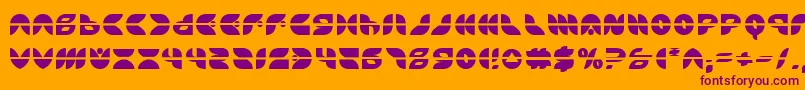 Puff Angel Laser-fontti – violetit fontit oranssilla taustalla