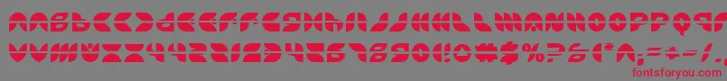 Puff Angel Laser-Schriftart – Rote Schriften auf grauem Hintergrund