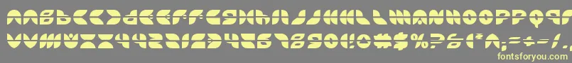 Puff Angel Laser-fontti – keltaiset fontit harmaalla taustalla