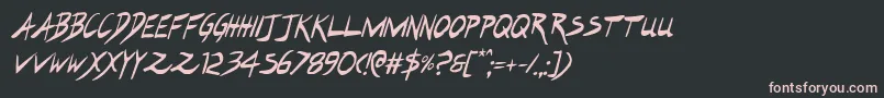 Hakturuscondital Font – Pink Fonts on Black Background
