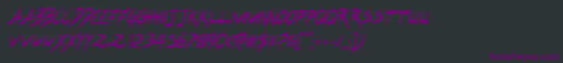 Hakturuscondital Font – Purple Fonts on Black Background