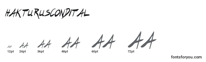 Hakturuscondital Font Sizes