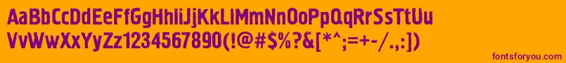 Pollock2c Font – Purple Fonts on Orange Background