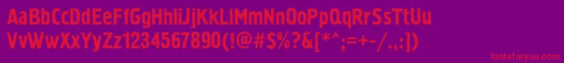 Pollock2c Font – Red Fonts on Purple Background