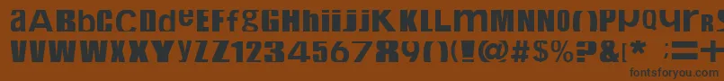 Cropfont Font – Black Fonts on Brown Background