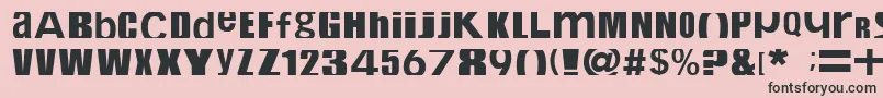 Cropfont Font – Black Fonts on Pink Background