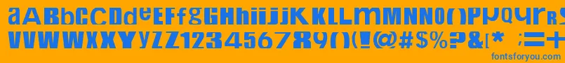 fuente Cropfont – Fuentes Azules Sobre Fondo Naranja