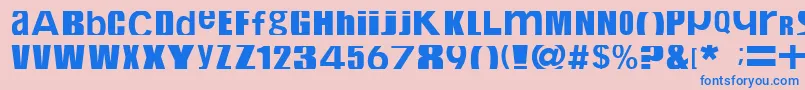 Cropfont Font – Blue Fonts on Pink Background