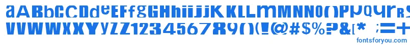 Czcionka Cropfont – niebieskie czcionki