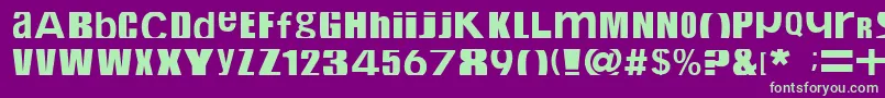 Cropfont Font – Green Fonts on Purple Background