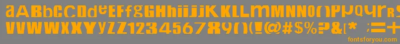 Cropfont Font – Orange Fonts on Gray Background