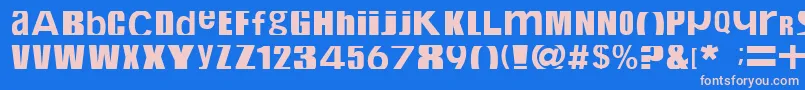 フォントCropfont – ピンクの文字、青い背景