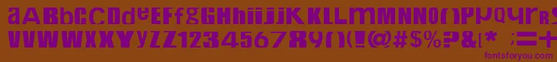 Cropfont-fontti – violetit fontit ruskealla taustalla