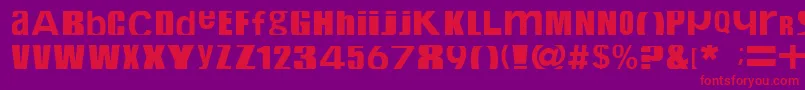 Cropfont-fontti – punaiset fontit violetilla taustalla