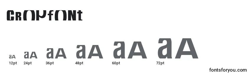 Cropfont Font Sizes