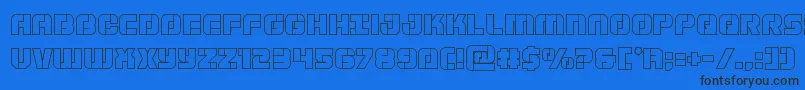 Supersubmarineout Font – Black Fonts on Blue Background