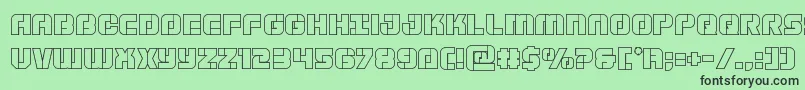 Supersubmarineout Font – Black Fonts on Green Background