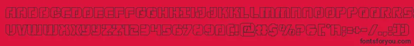 Supersubmarineout Font – Black Fonts on Red Background