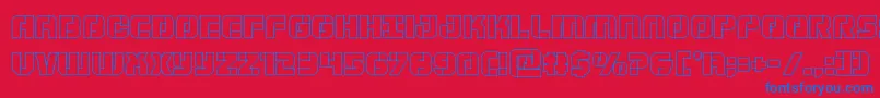 Шрифт Supersubmarineout – синие шрифты на красном фоне