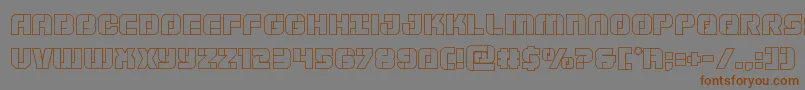 Supersubmarineout Font – Brown Fonts on Gray Background