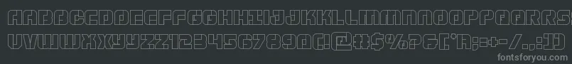 Supersubmarineout Font – Gray Fonts on Black Background