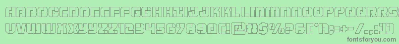 Supersubmarineout Font – Gray Fonts on Green Background