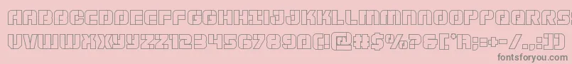 Supersubmarineout Font – Gray Fonts on Pink Background