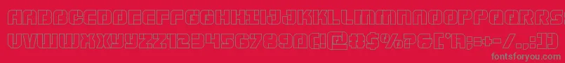 Supersubmarineout Font – Gray Fonts on Red Background