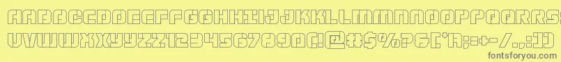 Supersubmarineout Font – Gray Fonts on Yellow Background