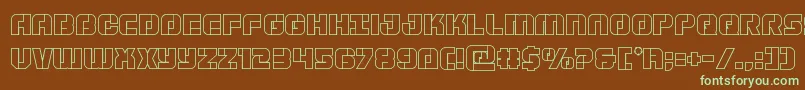 Supersubmarineout Font – Green Fonts on Brown Background