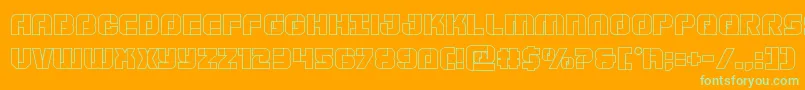 Supersubmarineout Font – Green Fonts on Orange Background