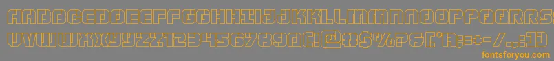 Supersubmarineout Font – Orange Fonts on Gray Background