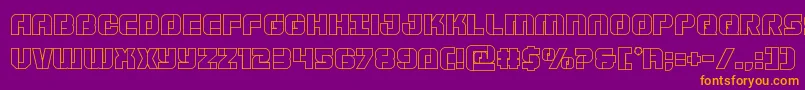 Supersubmarineout Font – Orange Fonts on Purple Background