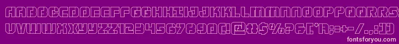 Supersubmarineout Font – Pink Fonts on Purple Background