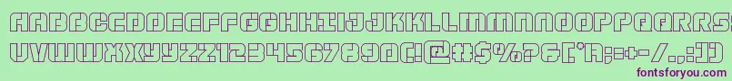 Supersubmarineout Font – Purple Fonts on Green Background