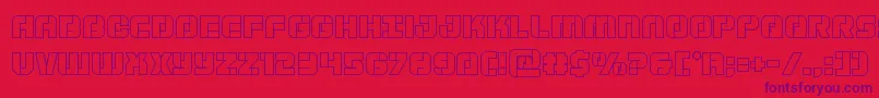 Supersubmarineout Font – Purple Fonts on Red Background